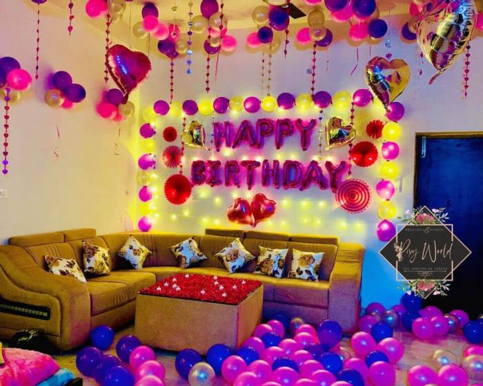 Birthday room decoration ideas