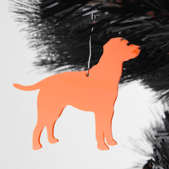 Black lab christmas decoration