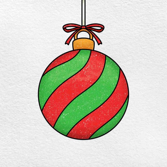 Outline christmas decoration drawings